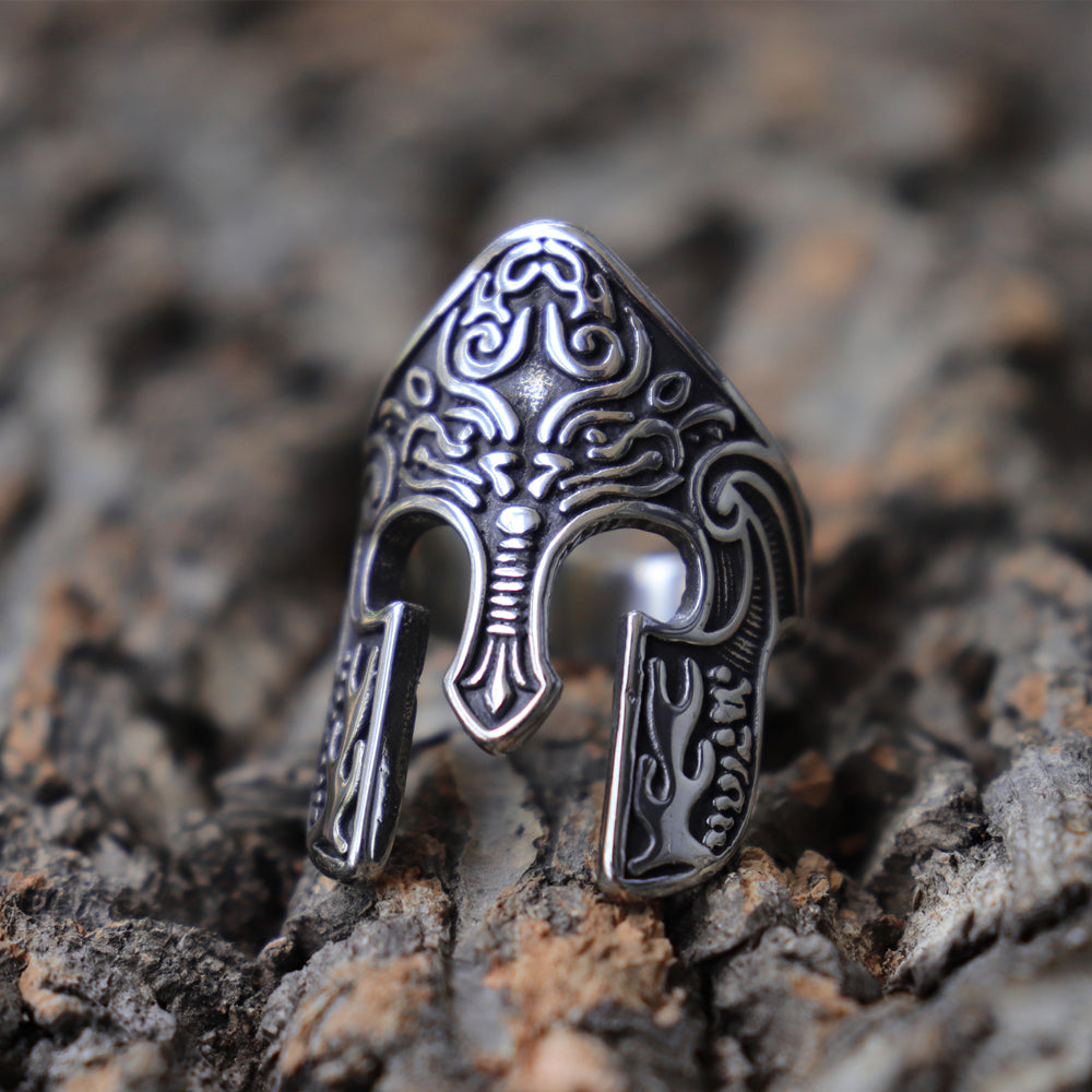 VIKING WARRIOR HELMET RING